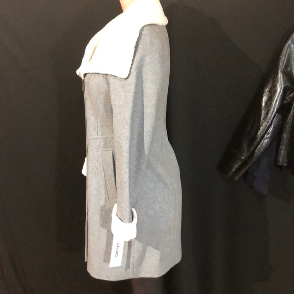 NWT DKNY Oversized Collar Wool Over Coat - Picture 5 of 8